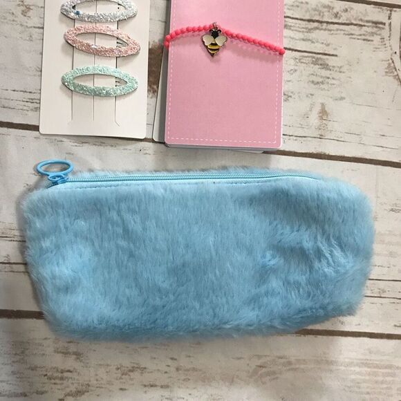 Initial P Bag Zipper Pouch Mini notebook hair accessories bracelet bundle monogr - Picture 3 of 6